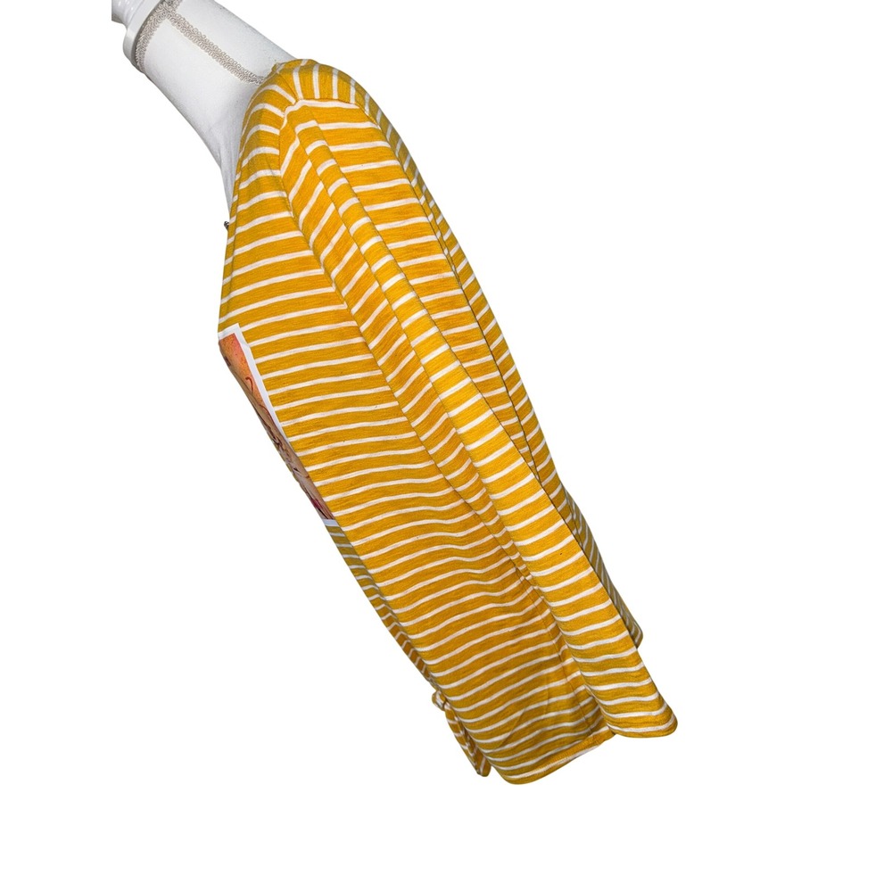 Upcycled Dolly Parton Yellow/White Striped Tie Front XL - Picture 2 of 6